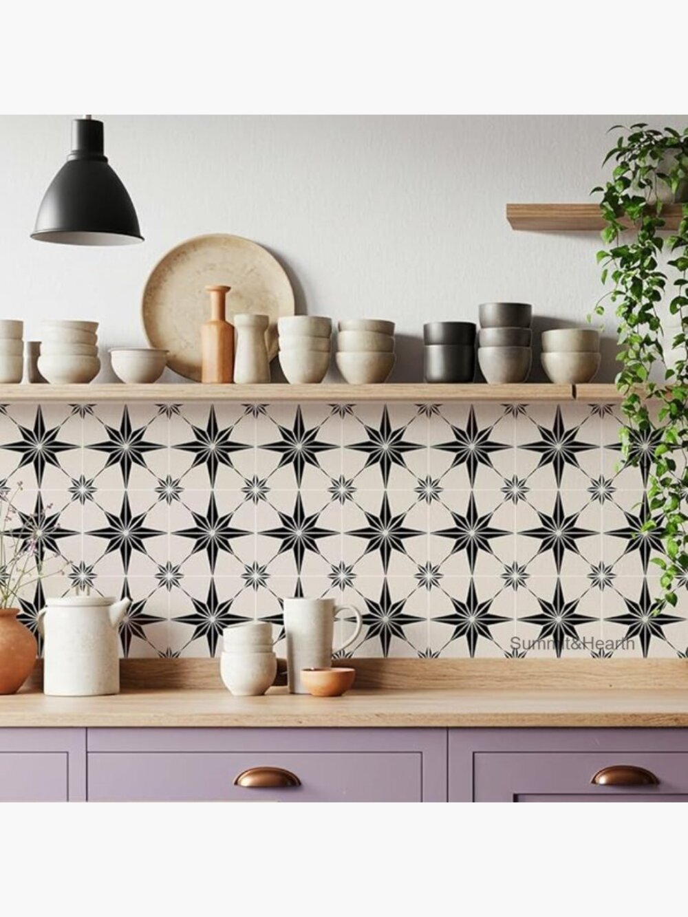 16 Pack Peel & Stick Vinyl Tile Decals 5.9x5.9 Inch Waterproof Backsplash